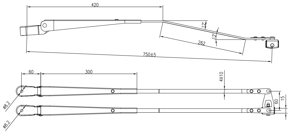 GBSG40E 750mm小型雙桿刮臂